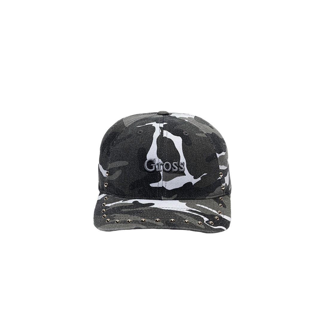 Gross™ Grayscale Camo Studded Fitted Hat