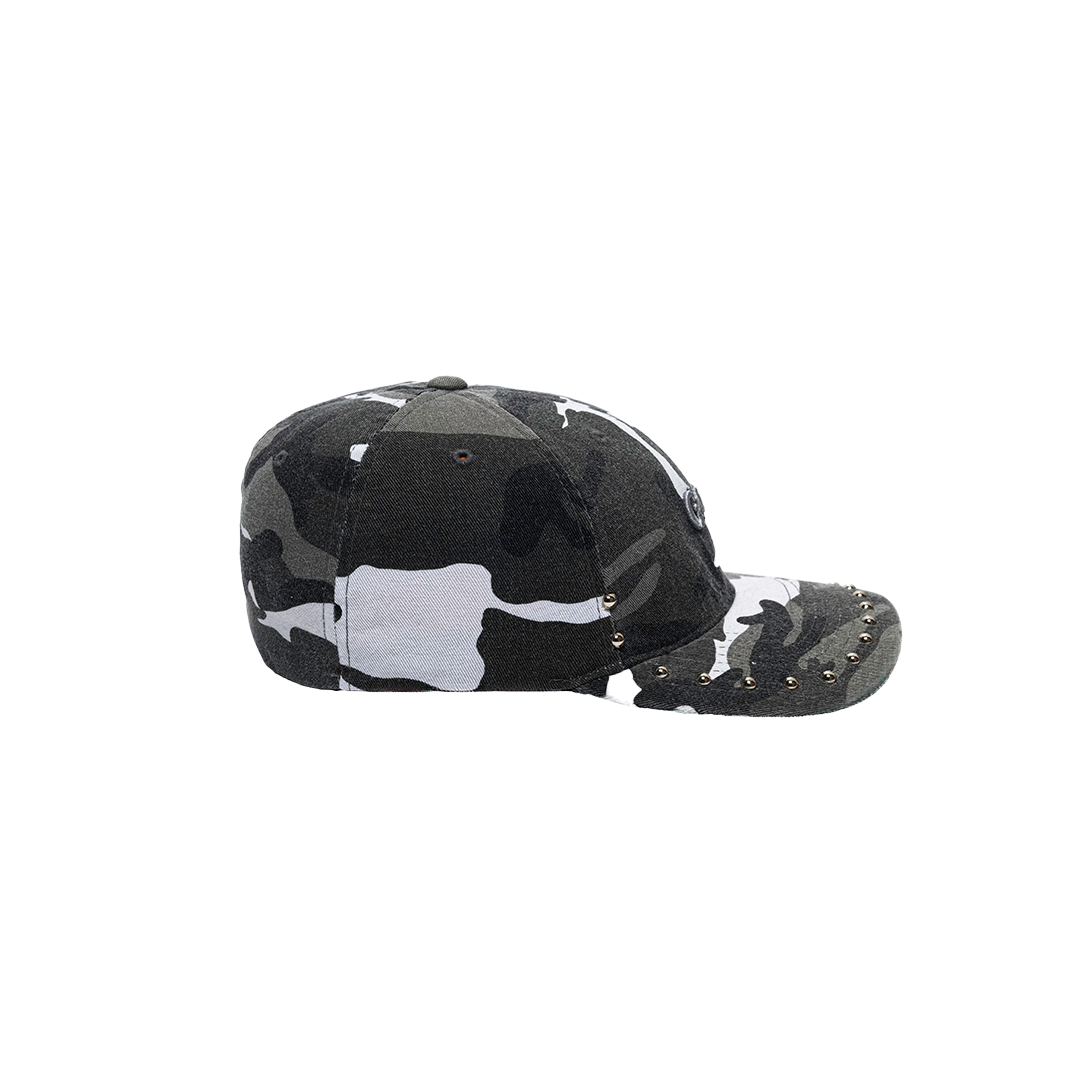 Gross™ Grayscale Camo Studded Fitted Hat