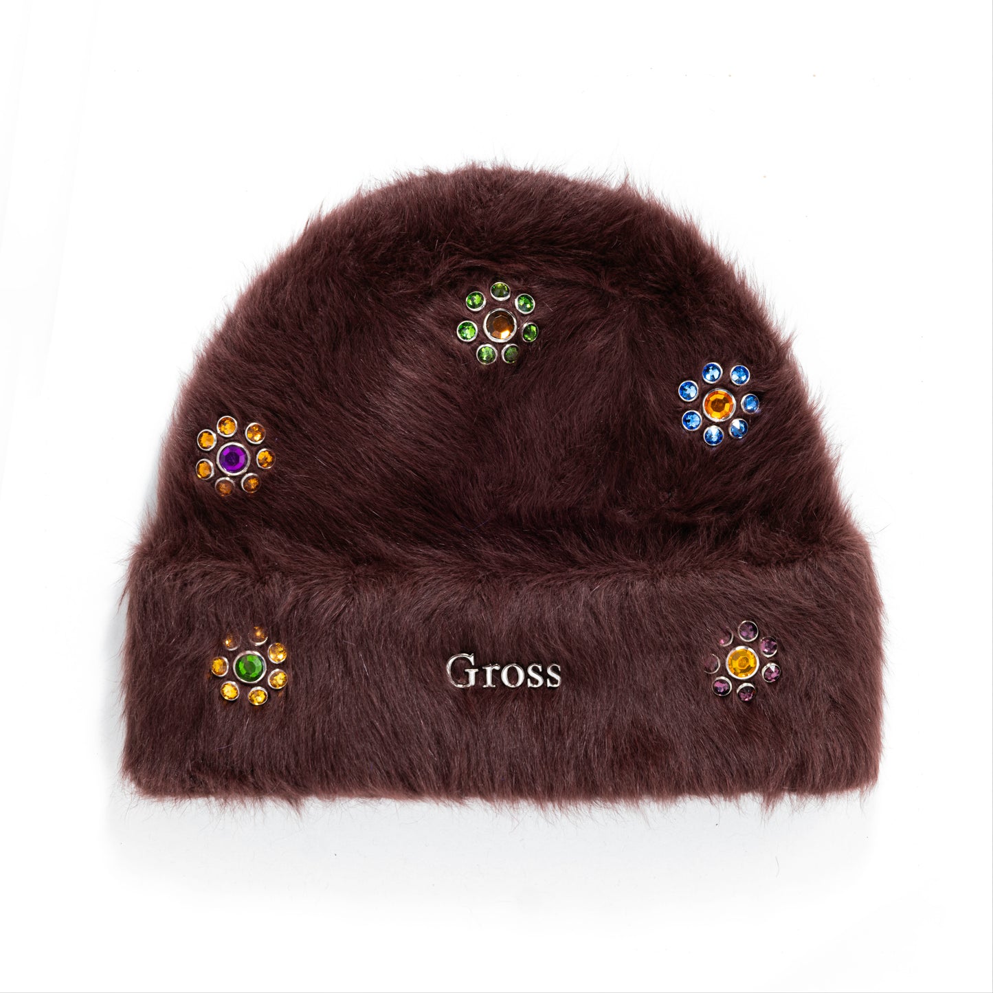 Gross™ Hazelnut Frozen Flowers Fur Beanie