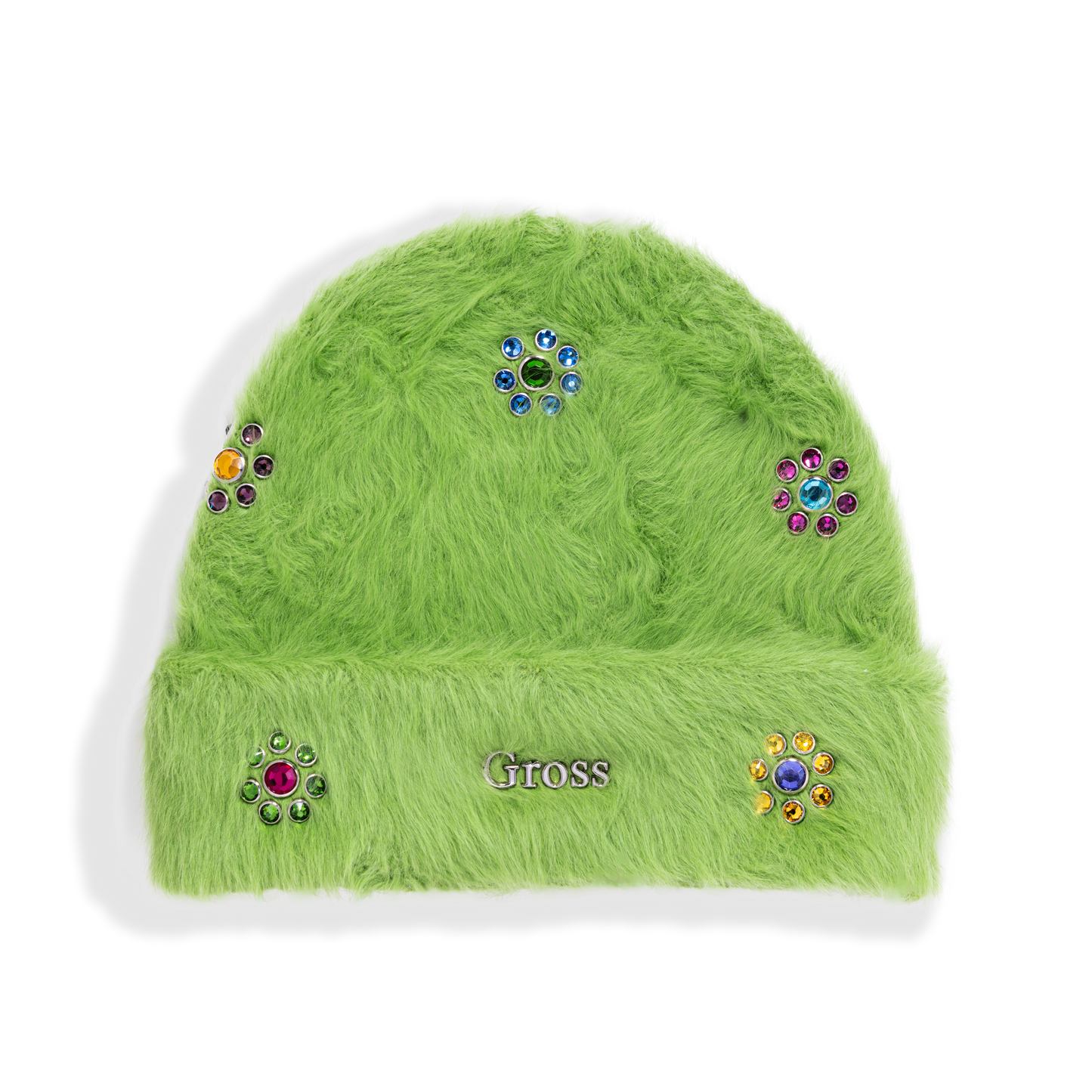 Gross™ Lime Frozen Flowers Fur Beanie