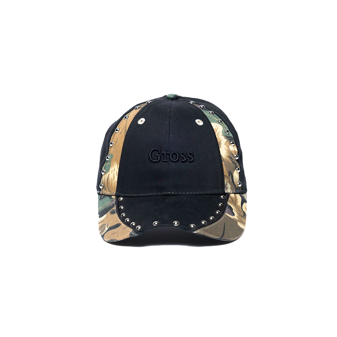 Gross™ Black Camo Studded Hat