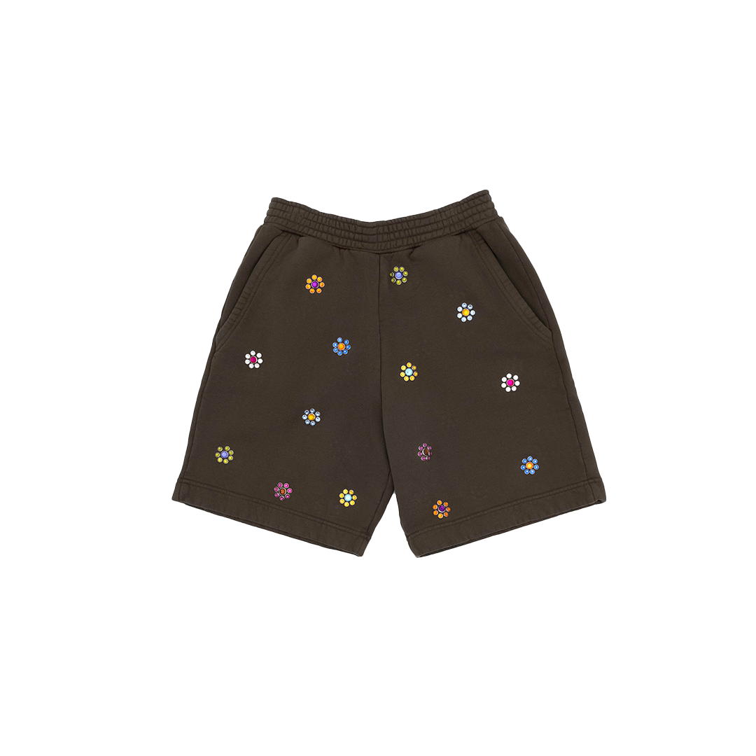 Gross™ Army Green Frozen Flowers Set Sweatshorts