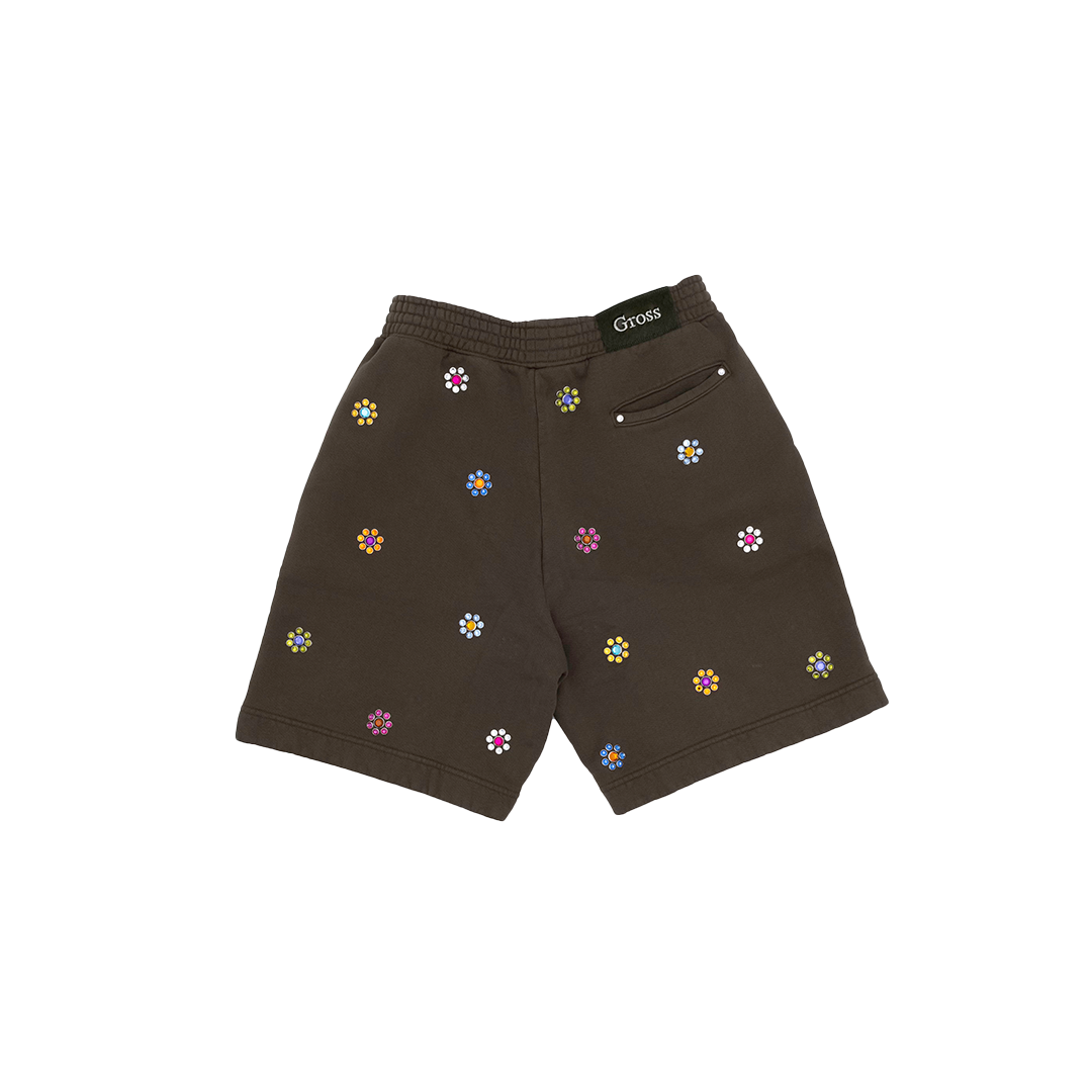 Gross™ Army Green Frozen Flowers Set Sweatshorts