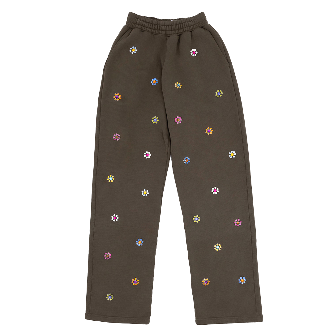 Gross™ Army Green Frozen Flowers Set Sweatpants