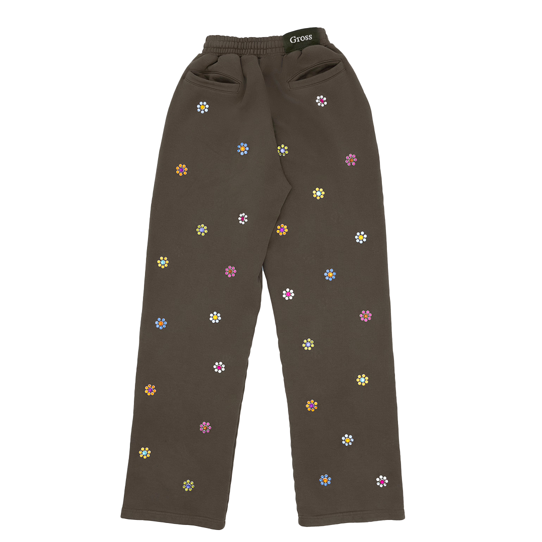 Gross™ Army Green Frozen Flowers Set Sweatpants