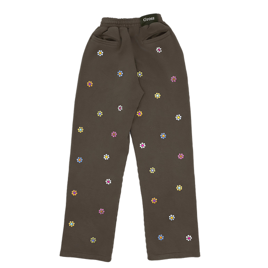 Gross™ Army Green Frozen Flowers Set Sweatpants