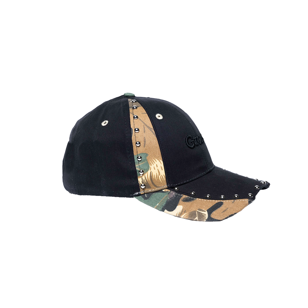 Gross™ Black Camo Studded Hat