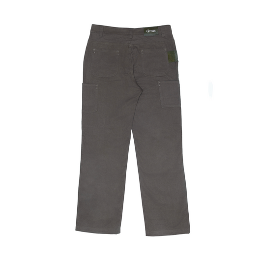 Gross™ Army Green Calf Hair Carpenter Pant