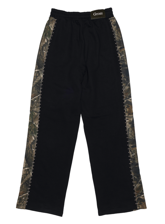 Gross™ Black Camo Studded Sweatpants