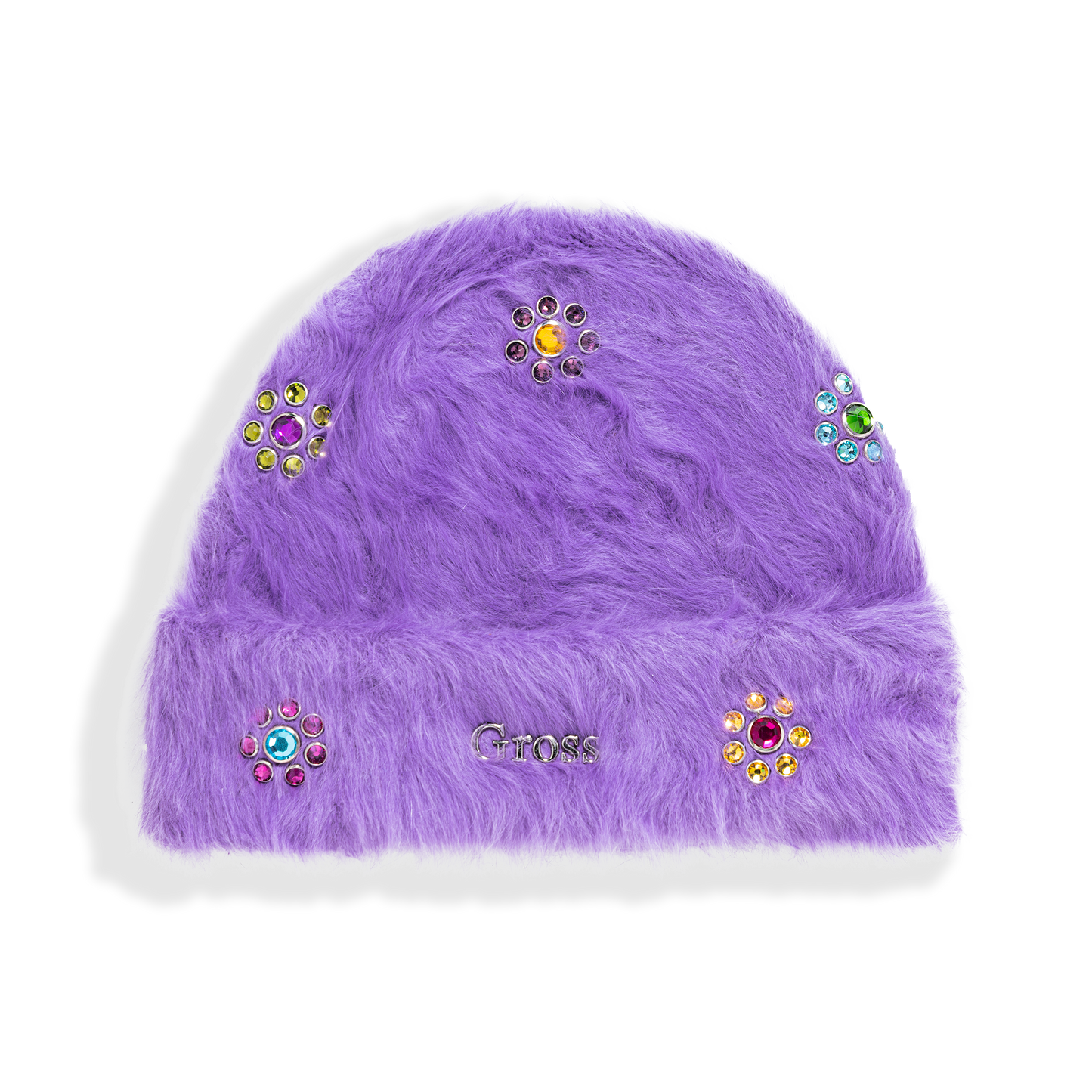 Gross™ Grape Purple Frozen Flowers Fur Beanie